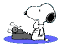 Snoopy with typewriter